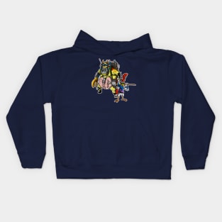 cow and chicken postapocalypse Kids Hoodie